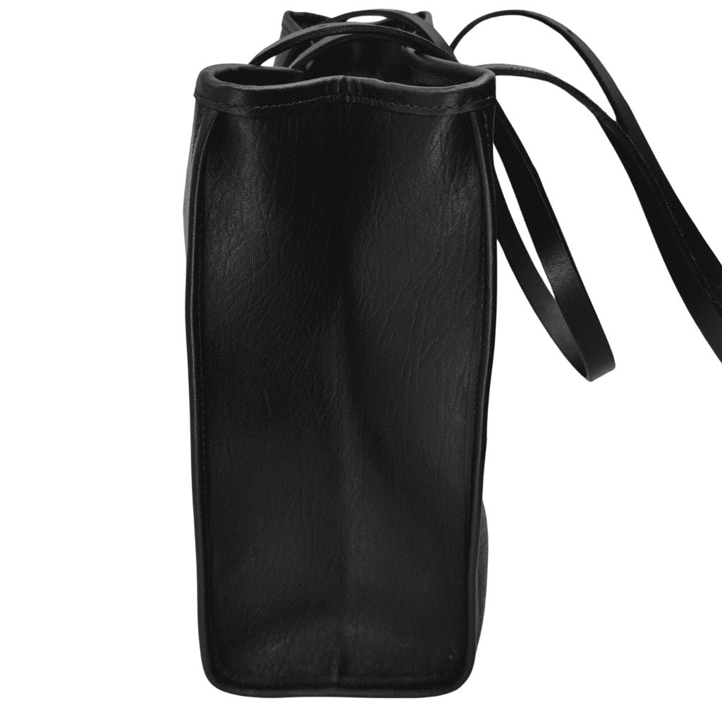 Limited Edition Leather Handbag, Sonoma Tote, Oak Leaf in FERN, Side View