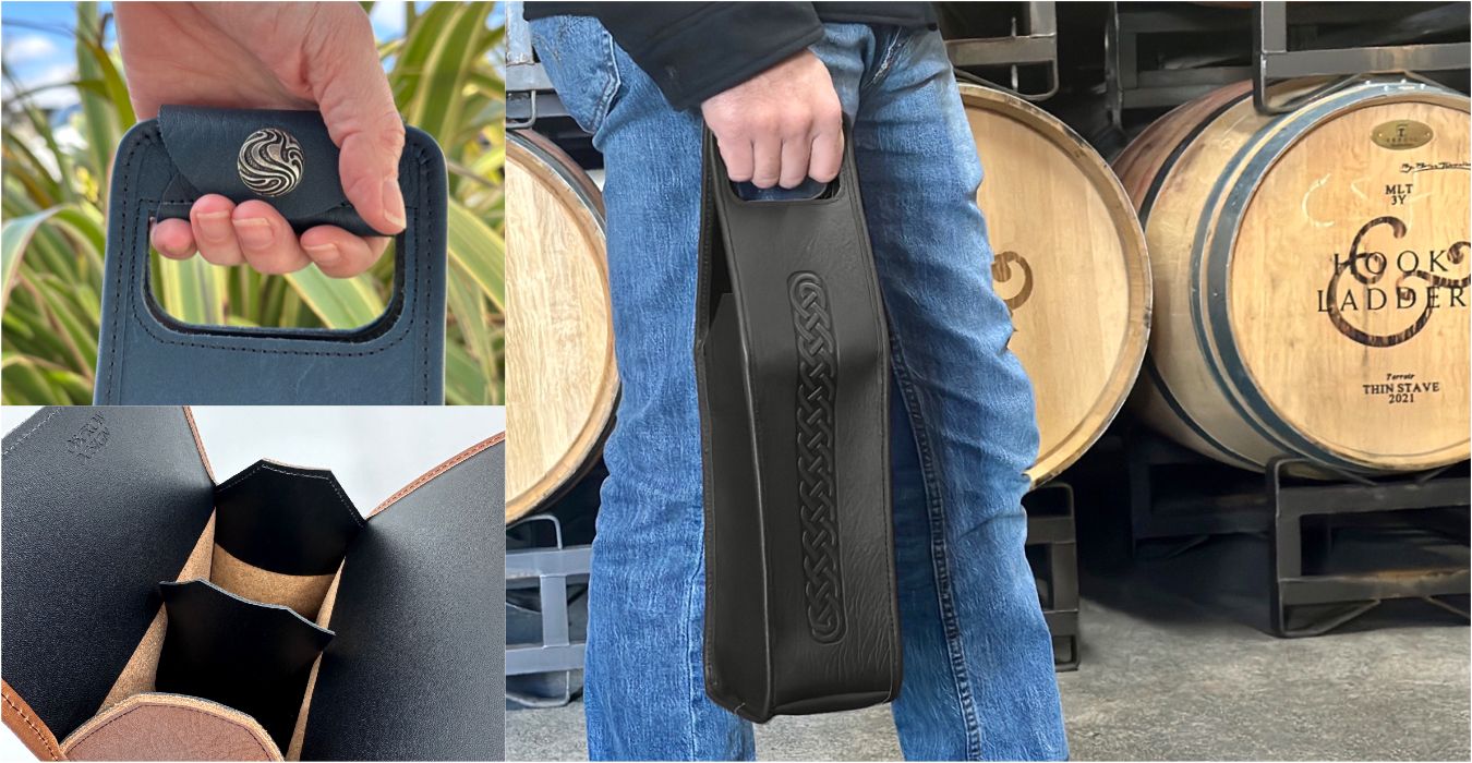 Wine Bottle bag collection collage