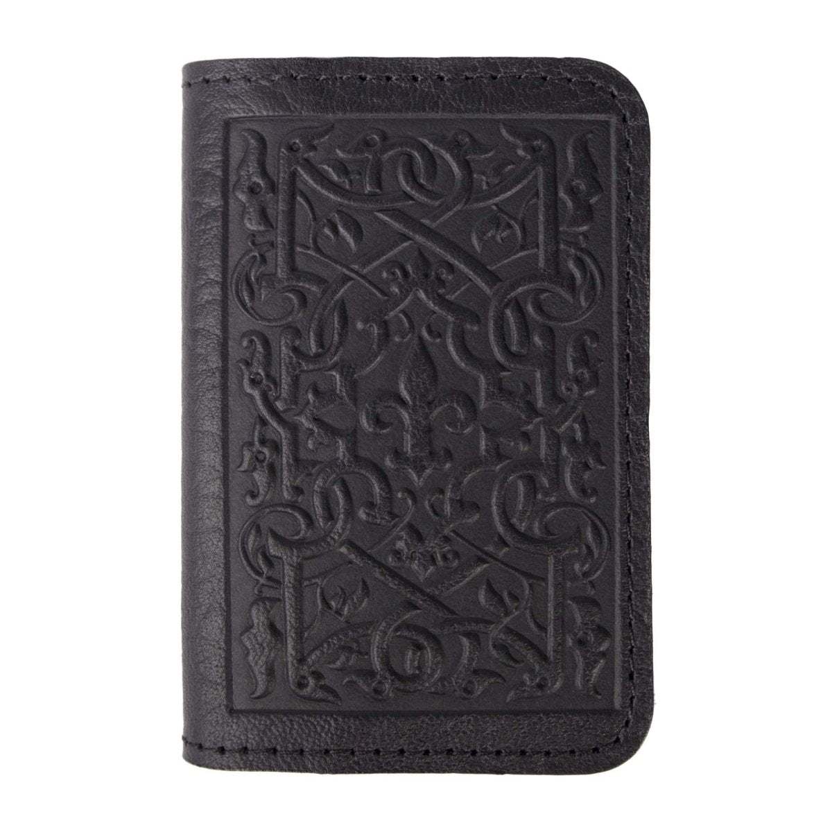 Oberon Design Leather Business Card Holder, Mini Wallet, The Medici