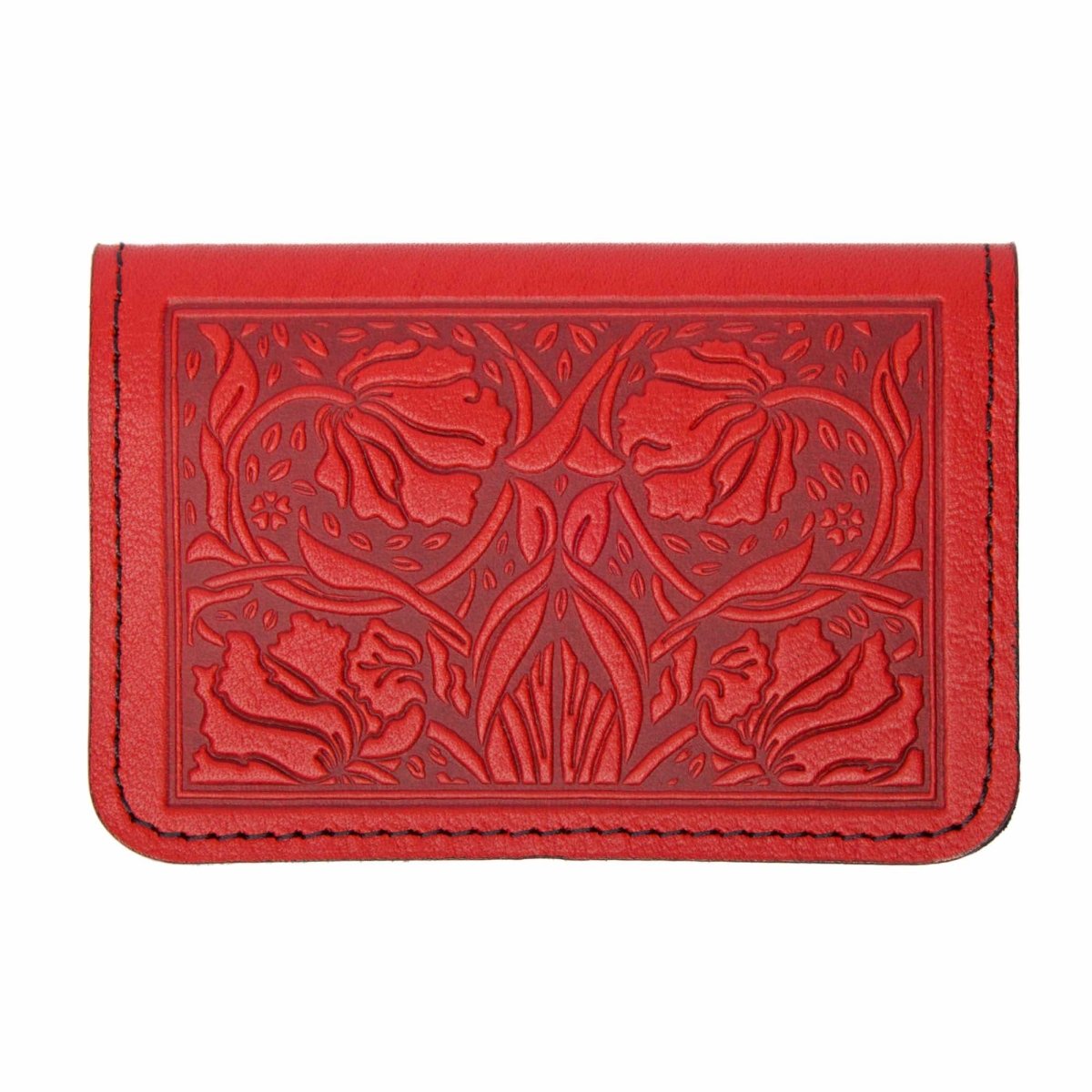 Tulips Card Holder Mini Wallet, Red