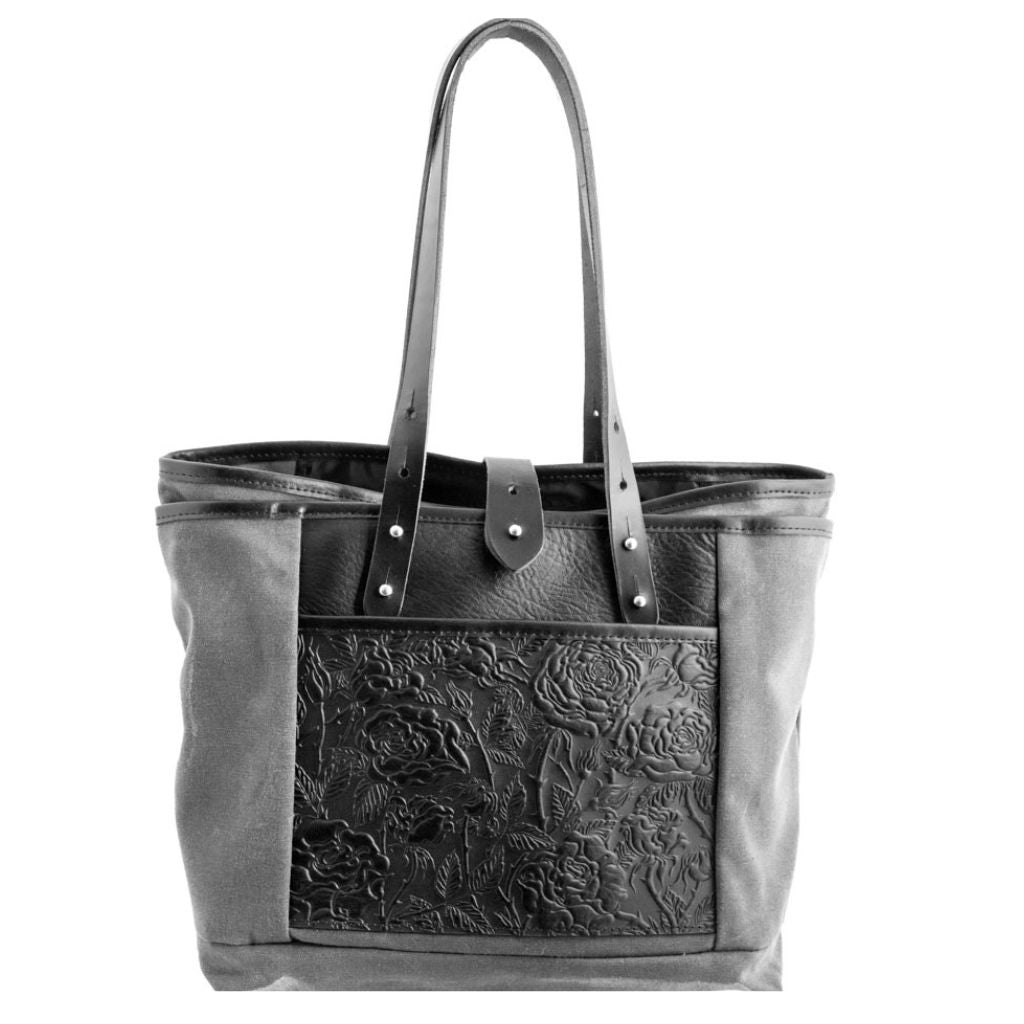 Everyday Tote, Wild Rose in Charcoal &amp; Black