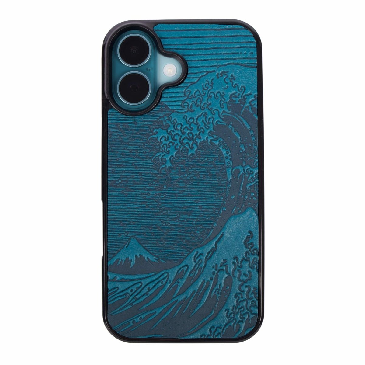 Oberon Design Genuine Leather iPhone Case, Hand-Crafted, Hokusai Wave iPhone 13 Pro / Teal Oberon Design Genuine Leather iPhone Case, Hand-Crafted, Hokusai Wave iPhone 13 Pro / Teal