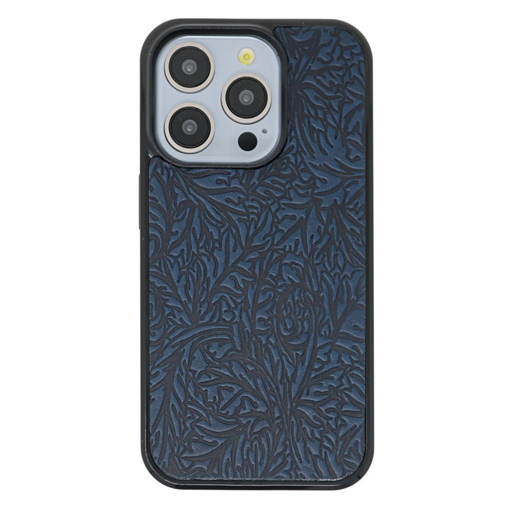 Oberon Design iPhone Case, Acanthus Leaf in Navy