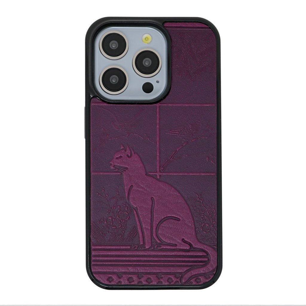 Oberon Design iPhone Case, Cat in Window in Orchid