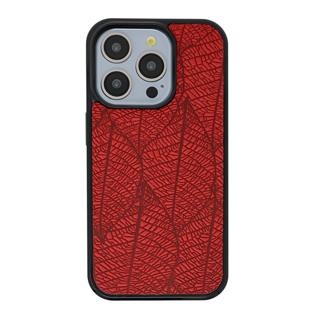 Oberon Design iPhone Case, Fallen Leaves in Red