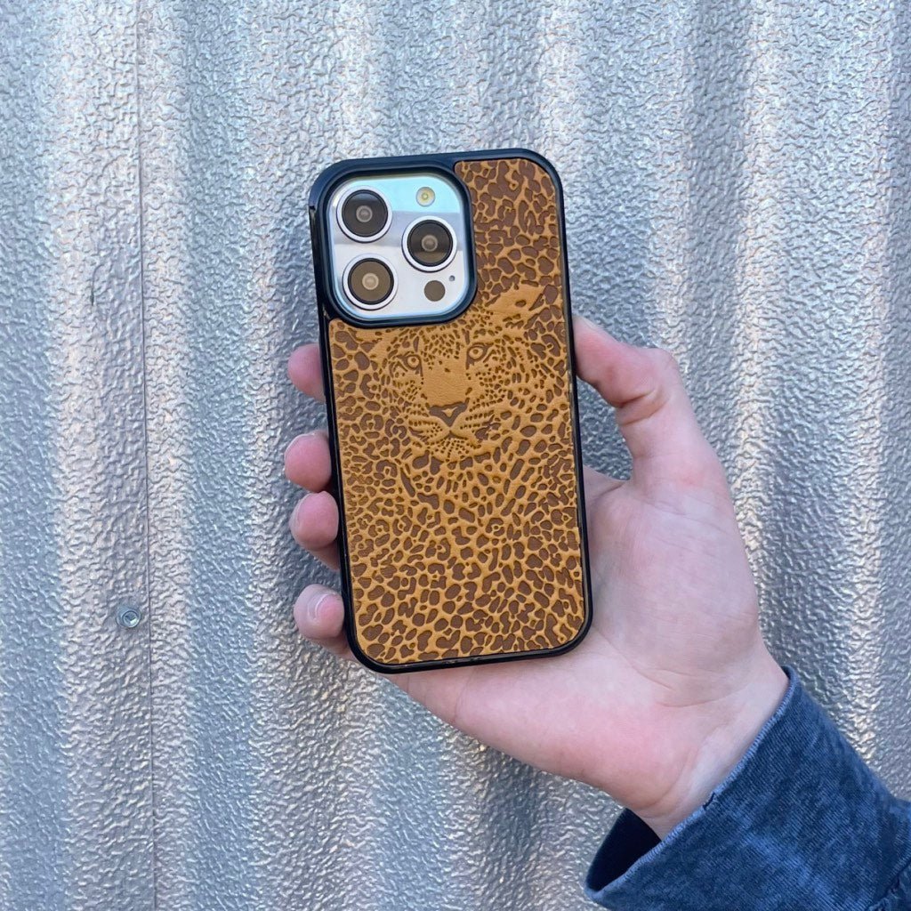 Oberon Design iPhone Case, Leopard in Marigold