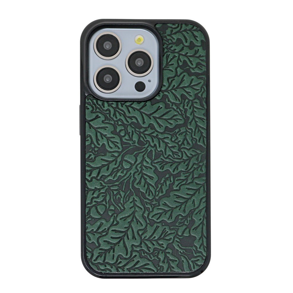Oberon Design iPhone Case, Oak Leaves in Green