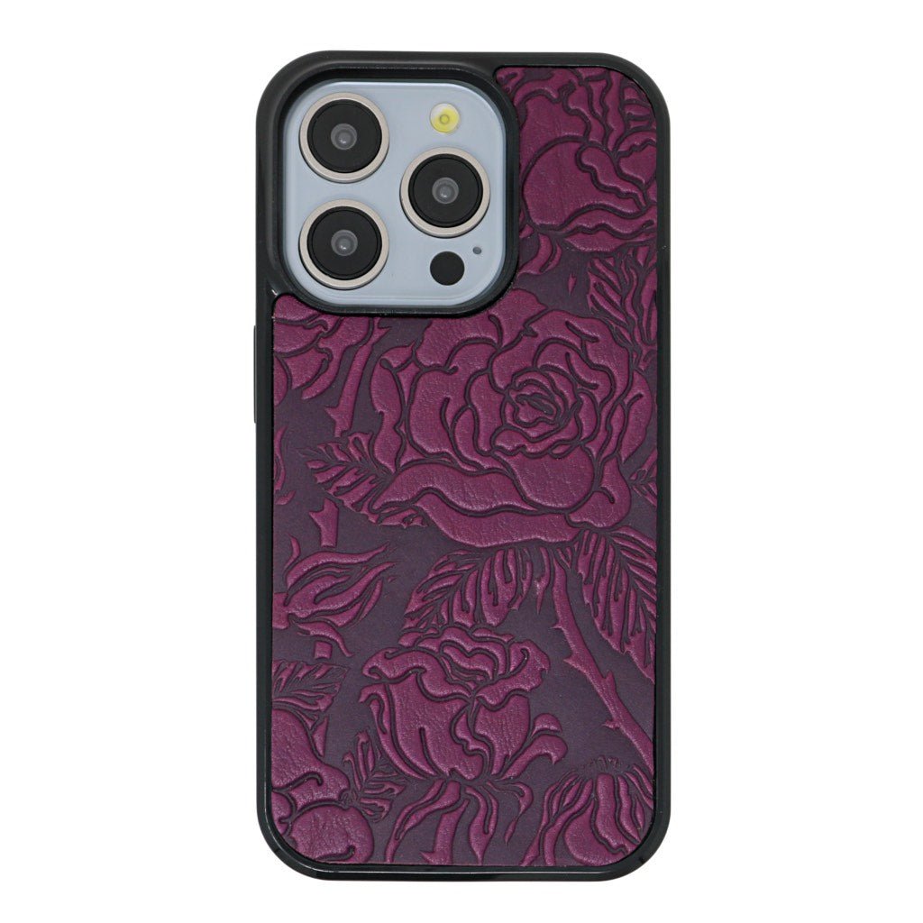 Oberon Design Genuine Leather iPhone Case, Hand-Crafted, WIld Rose iPhone 13 Pro MAX / Orchid Oberon Design Genuine Leather iPhone Case, Hand-Crafted, WIld Rose iPhone 13 Pro MAX / Orchid