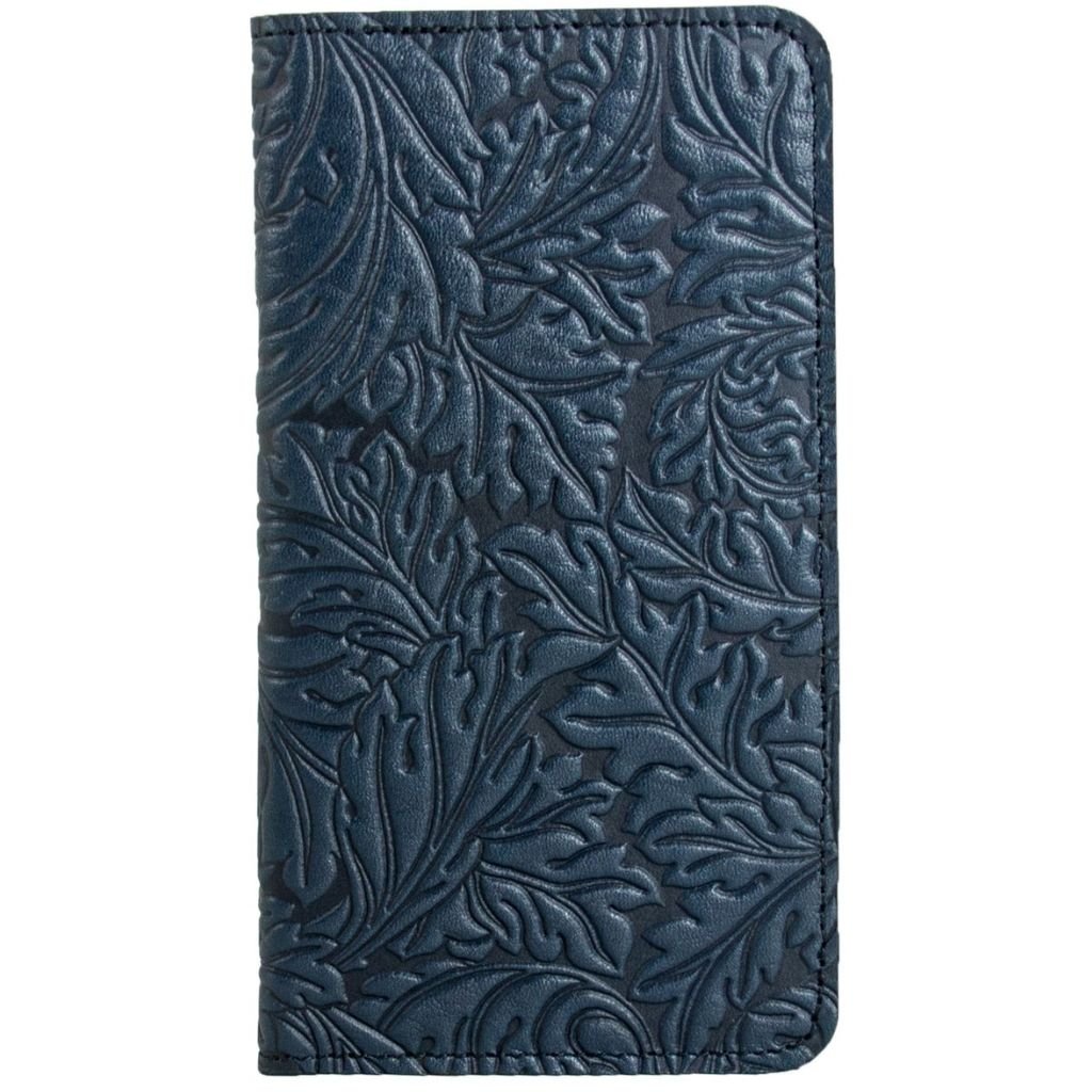 Checkbook Cover Acanthus in Navy