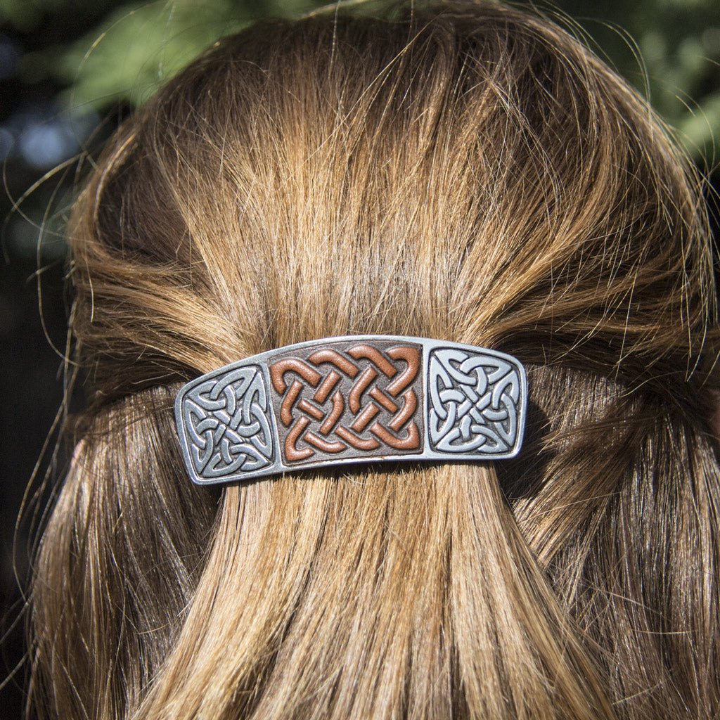 Oberon Design Hair Clip, Barrette, Hair Accessory, Celtic Braid, 80mm