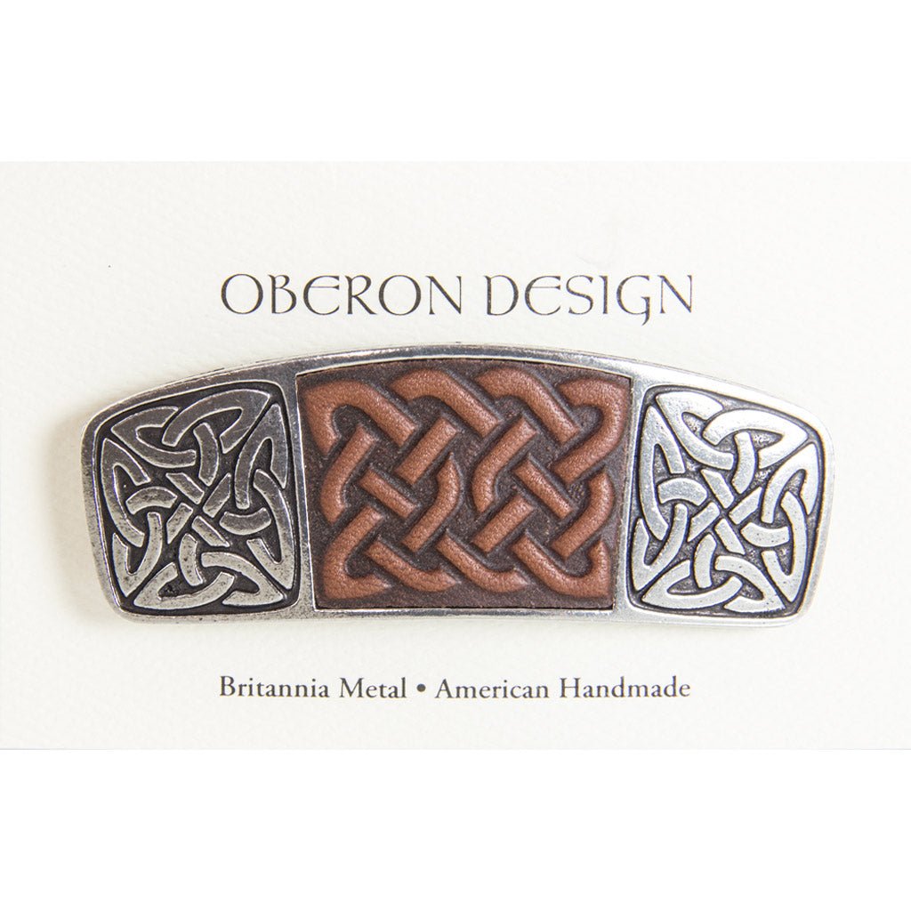 Oberon Design Hair Clip, Barrette, Hair Accessory, Celtic Knot, Card