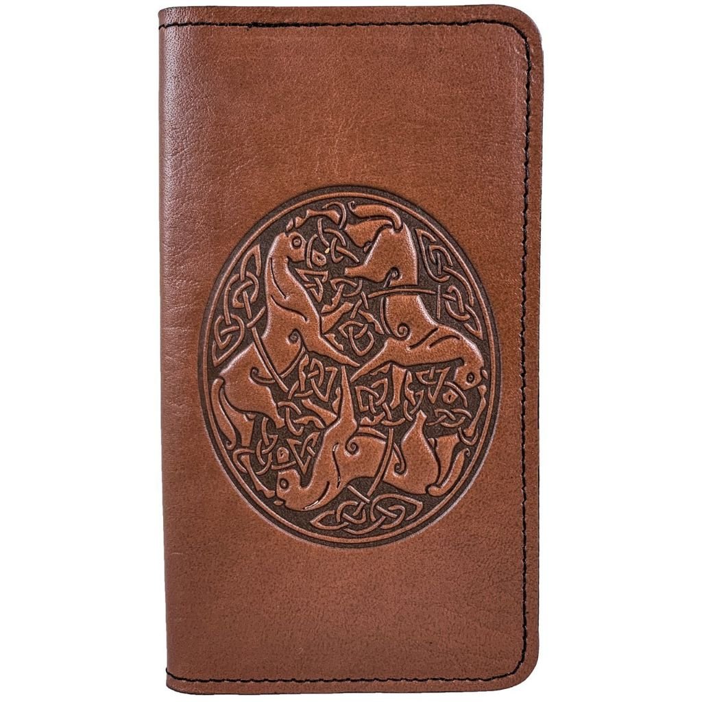 Checkbook Cover, Celtic Horses in Saddle