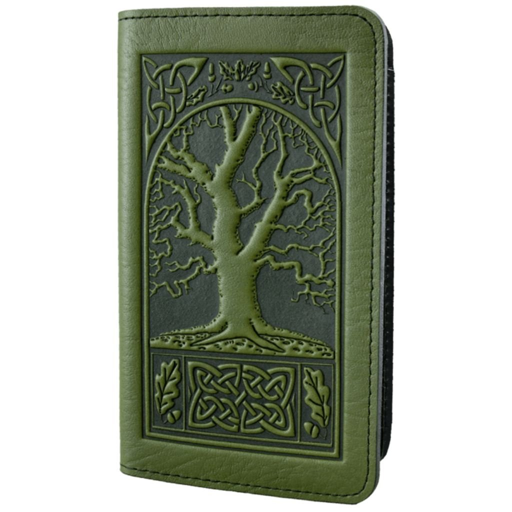 Checkbook Cover, Celtic Oak in Fern