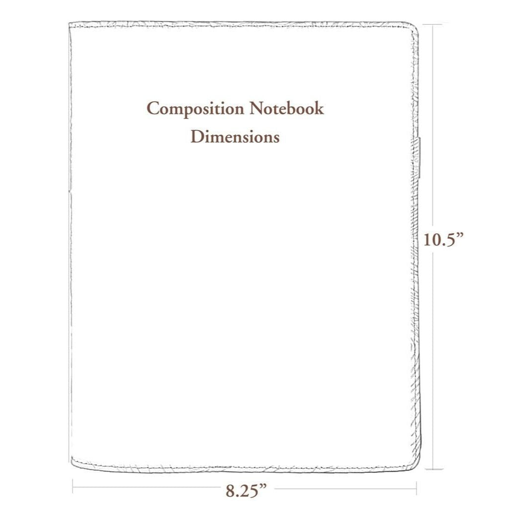 Oberon Design Leather Composition Notebook Cover, Creekbed Maple