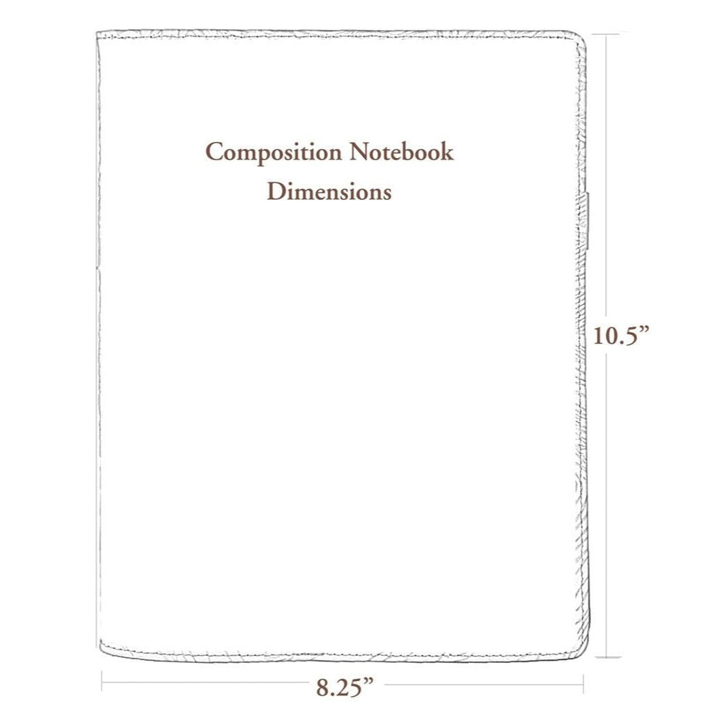 Leather Composition Notebook Cover, Roof of Heaven, Blue