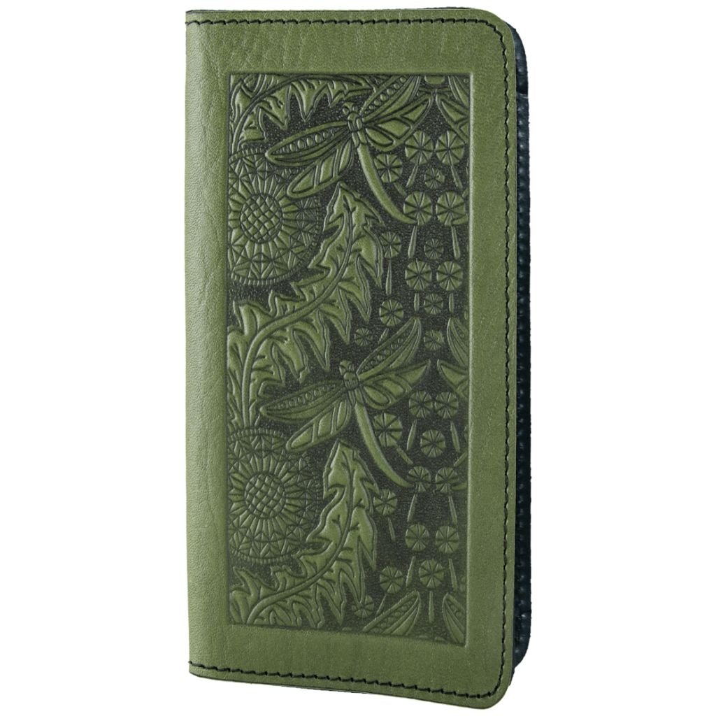 Checkbook Cover, Dandelion Dragonfly in Fern