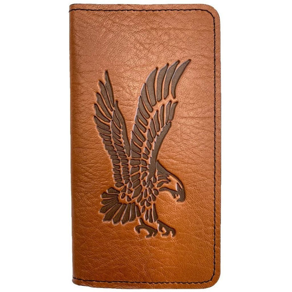 Oberon Design Leather Checkbook Cover, Eagle, Made in the USA