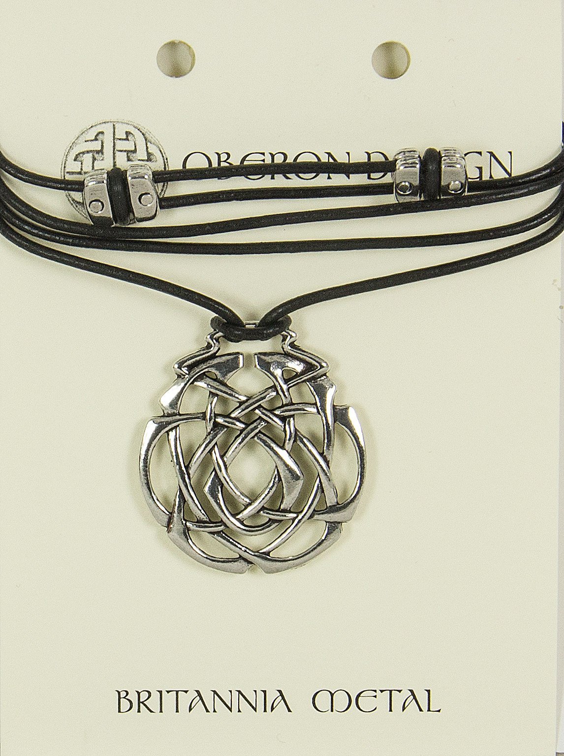 Oberon Design Fearless Heart Hand-Cast Britannia Metal Necklace