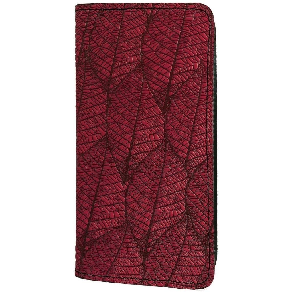 Checkbook Cover, Fallen Leaves in Red