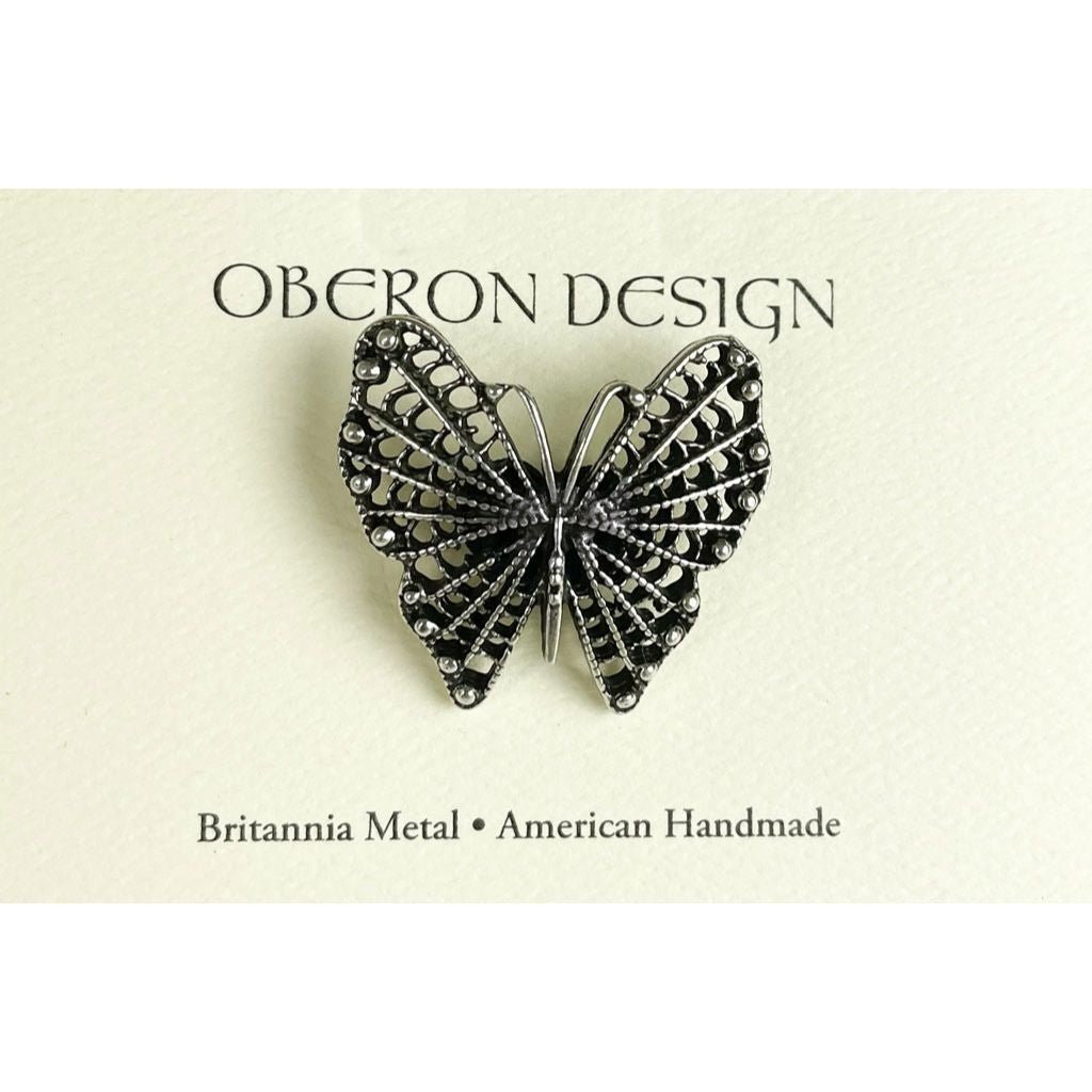 Oberon Design Ponytail Holder, Women&#39;s Hair Tie, Butterfly, Card