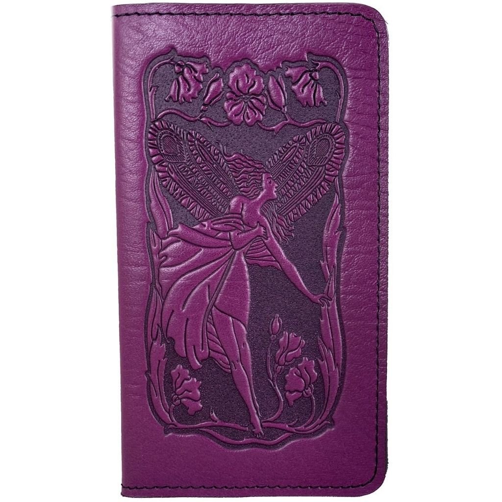 Checkbook Cover, Flower Fairy in Teal