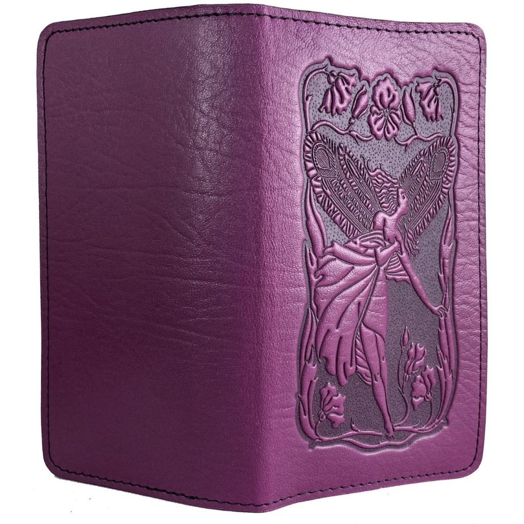 Checkbook Cover, Flower Fairy in Orchid - Open