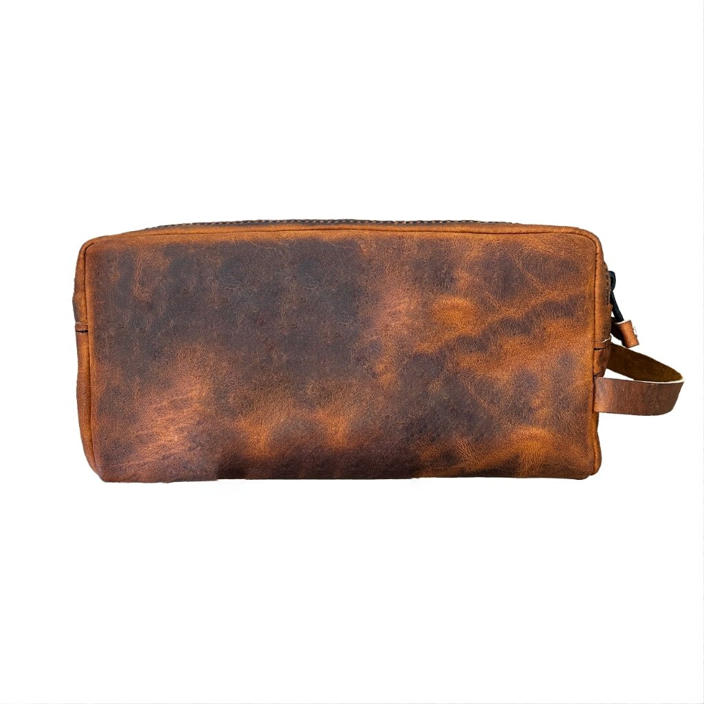 TORONATA Full Grain Leather Dopp Kit for Men's