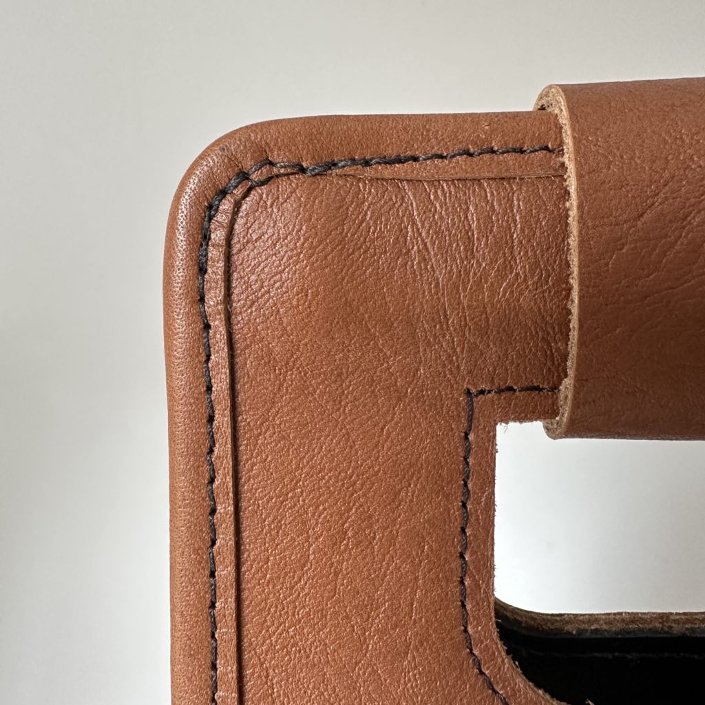 SECOND, Grapevine Wine Bottle Bag in Saddle