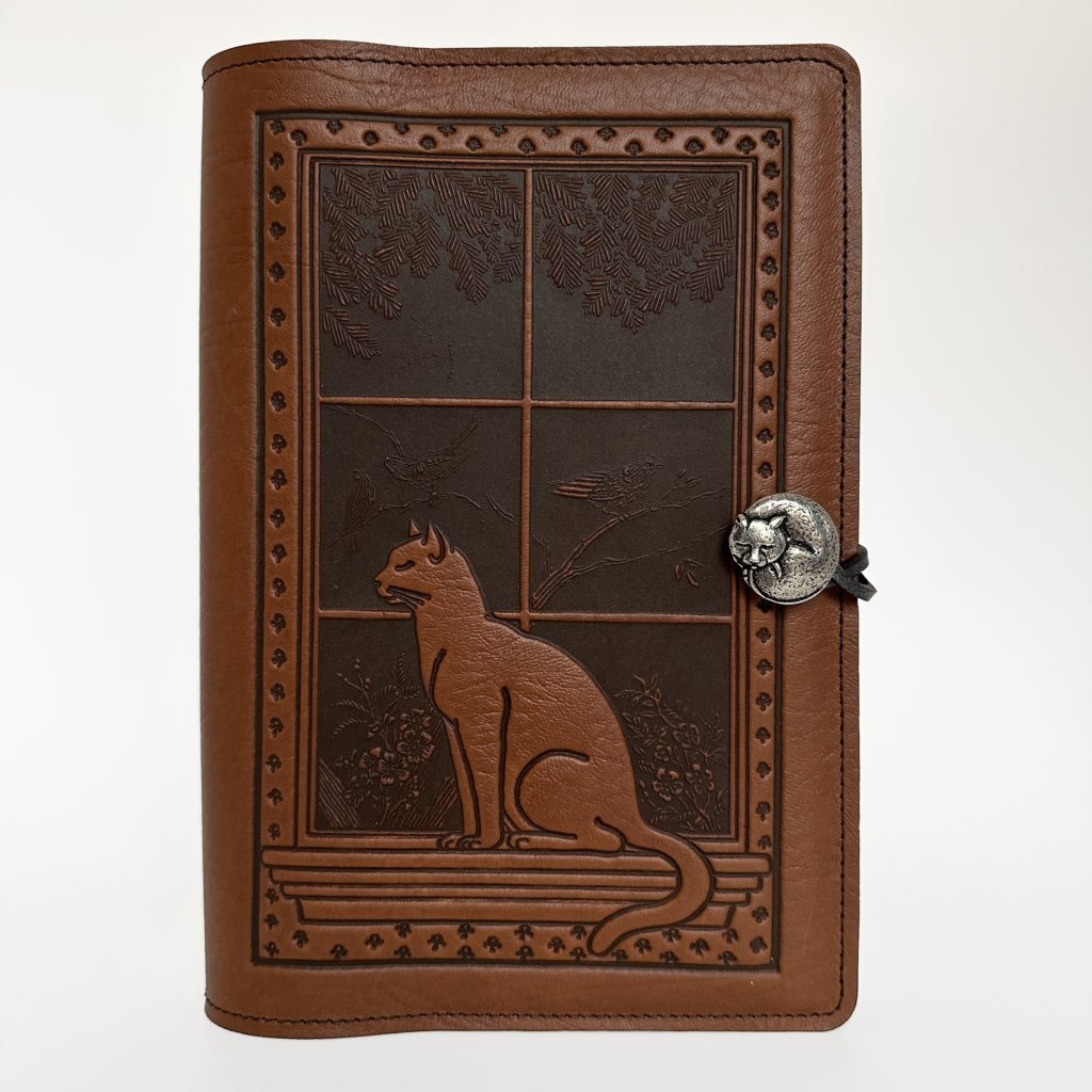 SECOND, Large Leather Refillable Journal, Constellations in Black