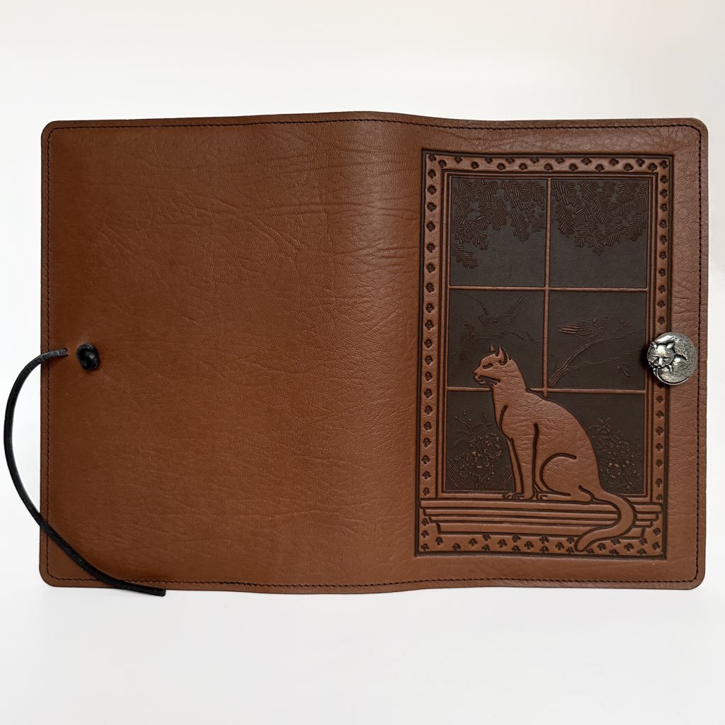 SECOND, Large Leather Refillable Journal, Constellations in Black