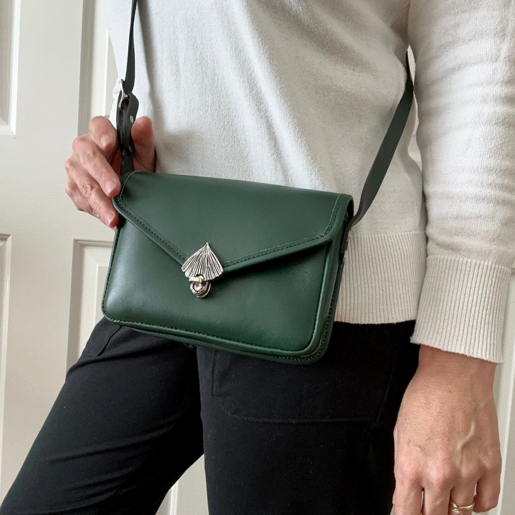 Limited Edition Leather &quot;Becca&quot; Cell Phone Handbag, Newport Green