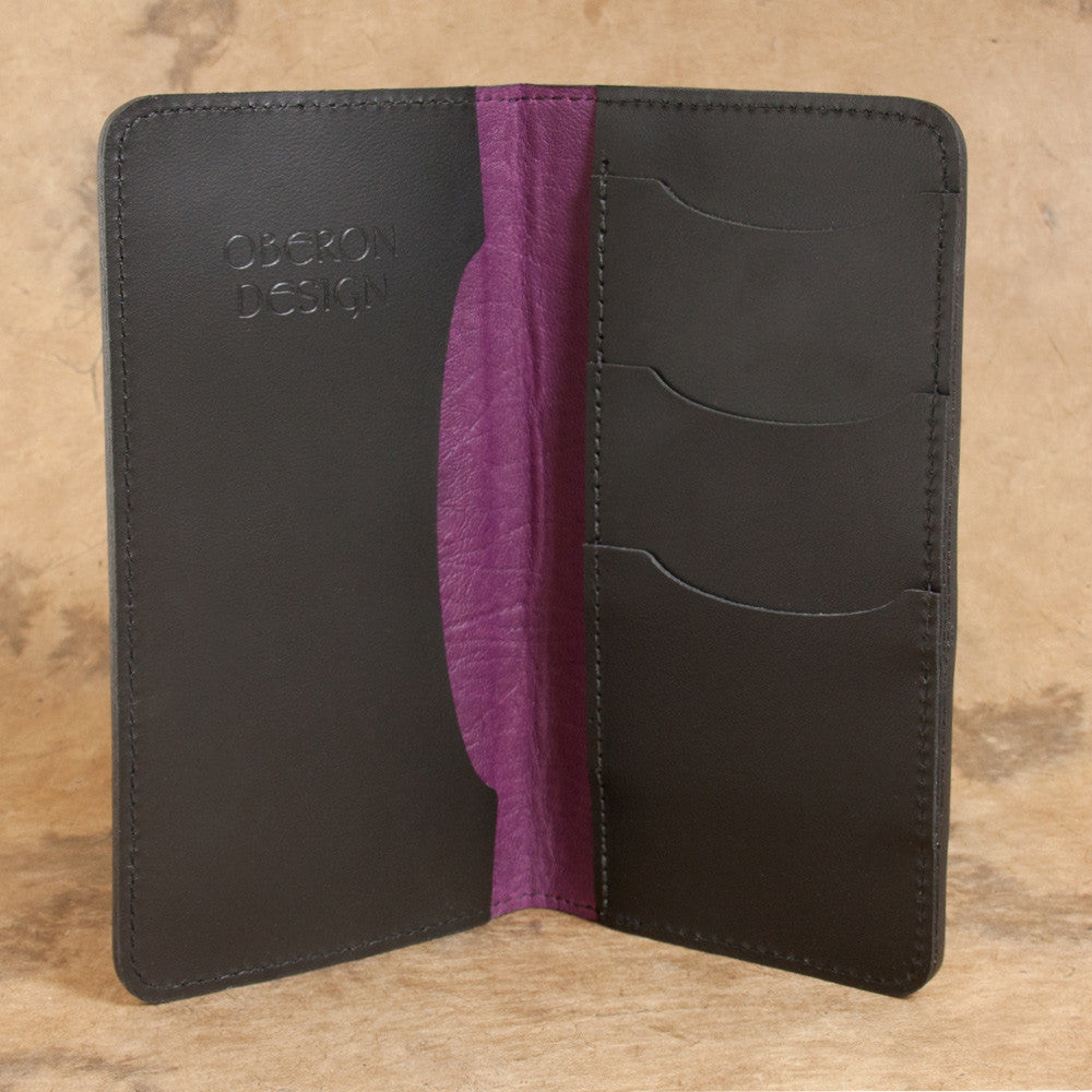 Oberon Design Small Leather Smartphone Wallet, Interior