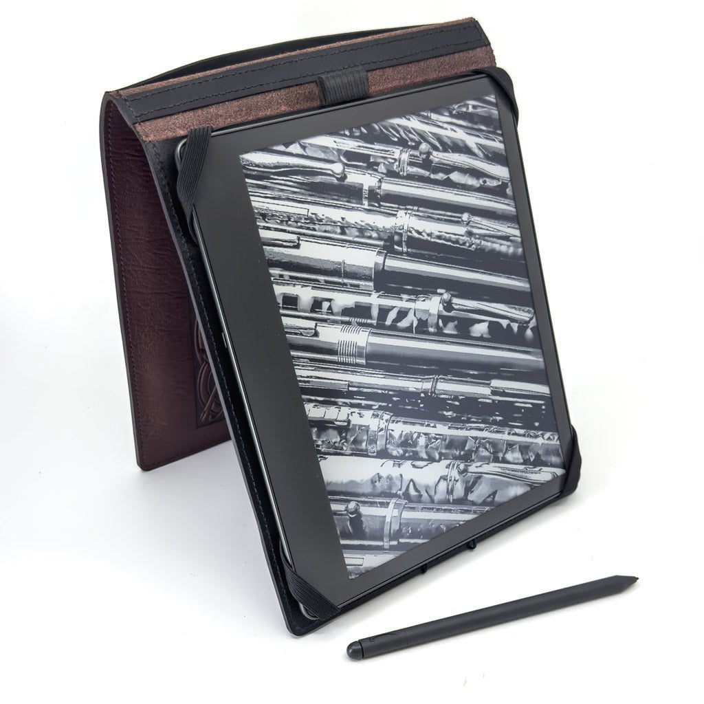 Oberon Design Leather Kindle Scribe Cover, Horizontal Platform with Pen
