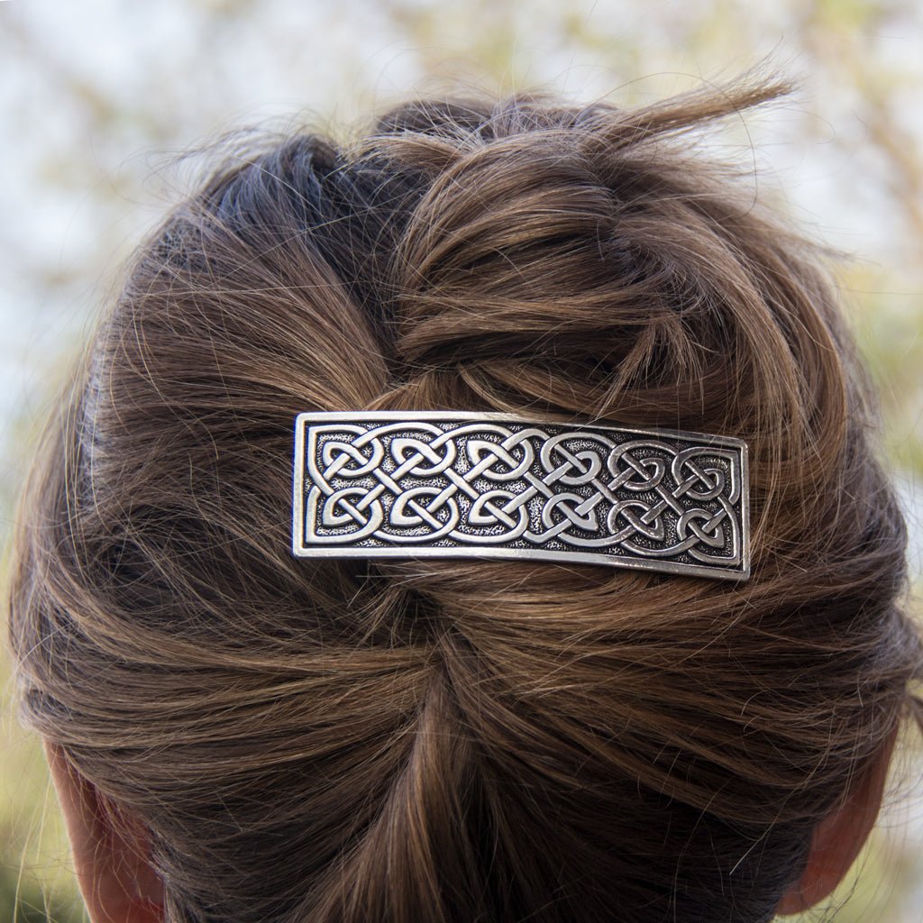 Oberon Design Hair Clip, Barrette, Hair Accessory, Large Celtic, Model