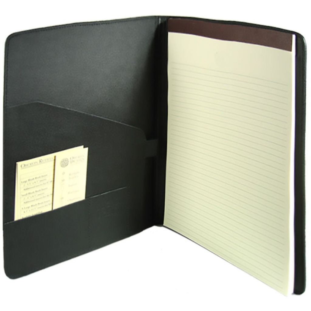 Oberon Design Large Leather Notebook Portfolio, Interior
