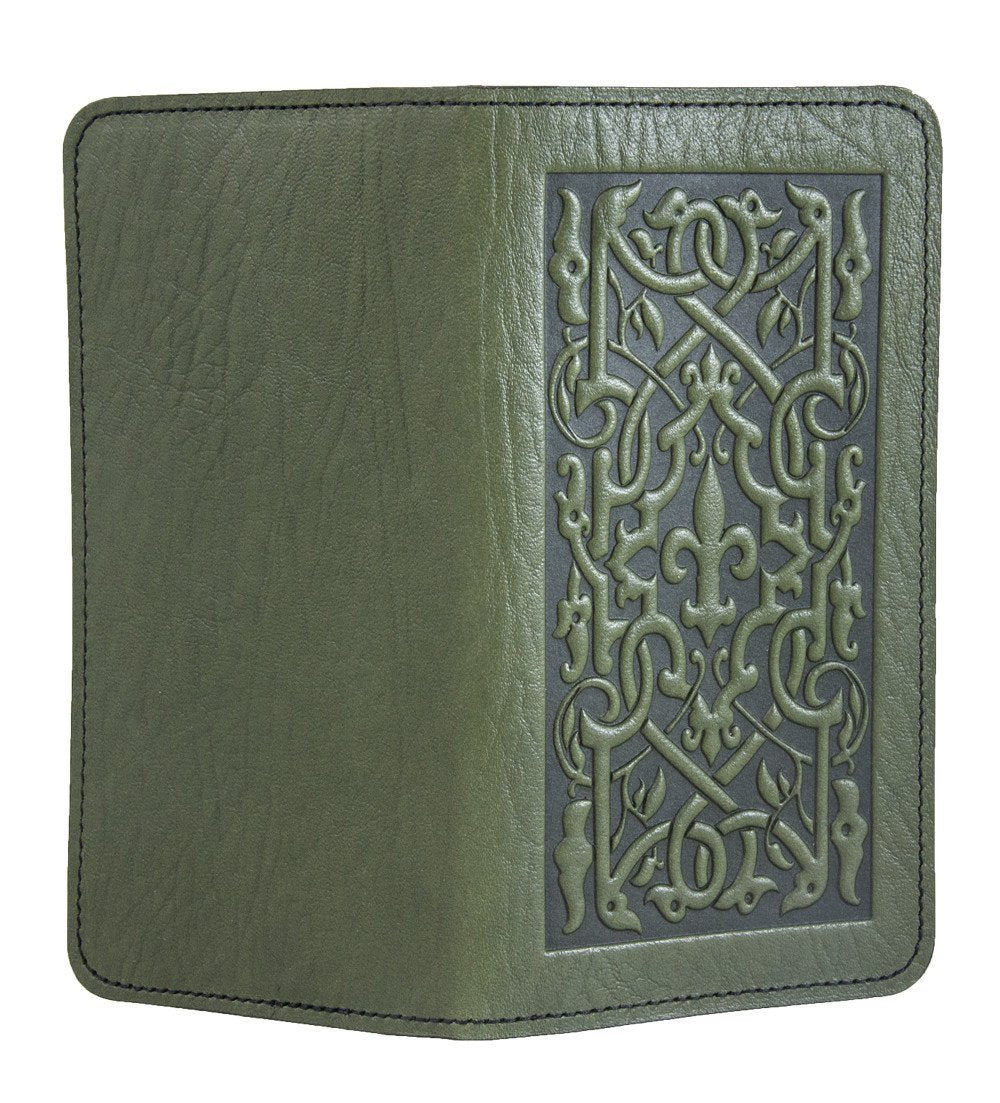 Oberon Design Small Oberon Design Small Leather Smartphone Wallet Case, The Medici in Fern