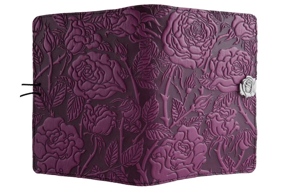 Oberon Design Leather Cover for Kindle Oasis, Wild Rose In Orchid