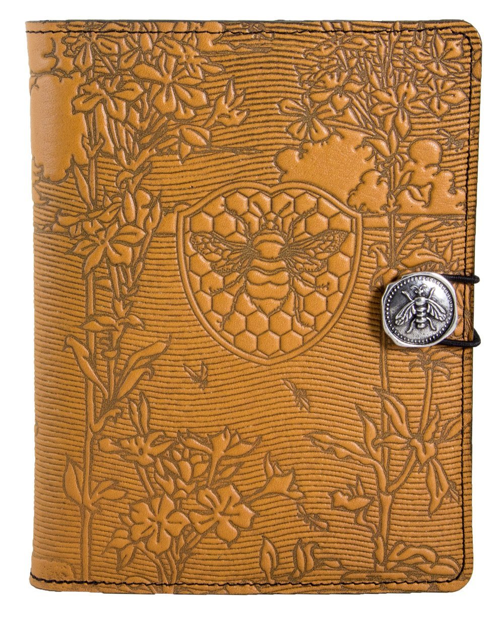 Genuine leather cover, case for Kindle e-Readers, Bee Garden . Marigold