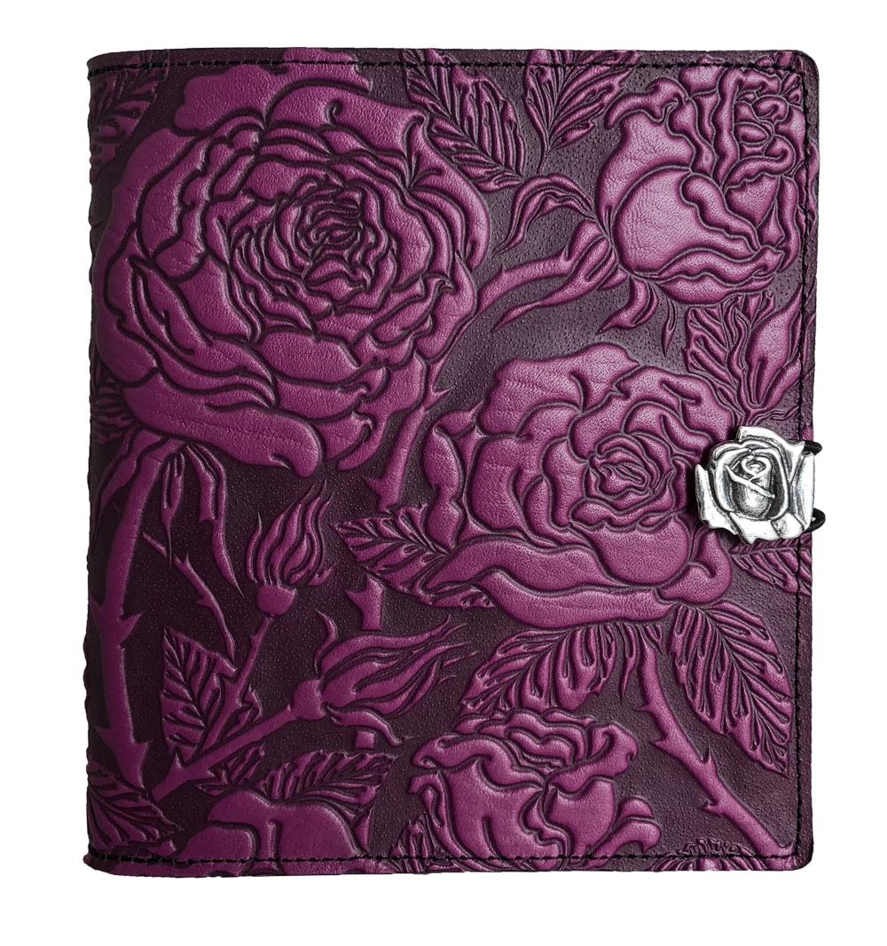 Oberon Design Leather Cover for Kindle Oasis, Wild Rose In Orchid