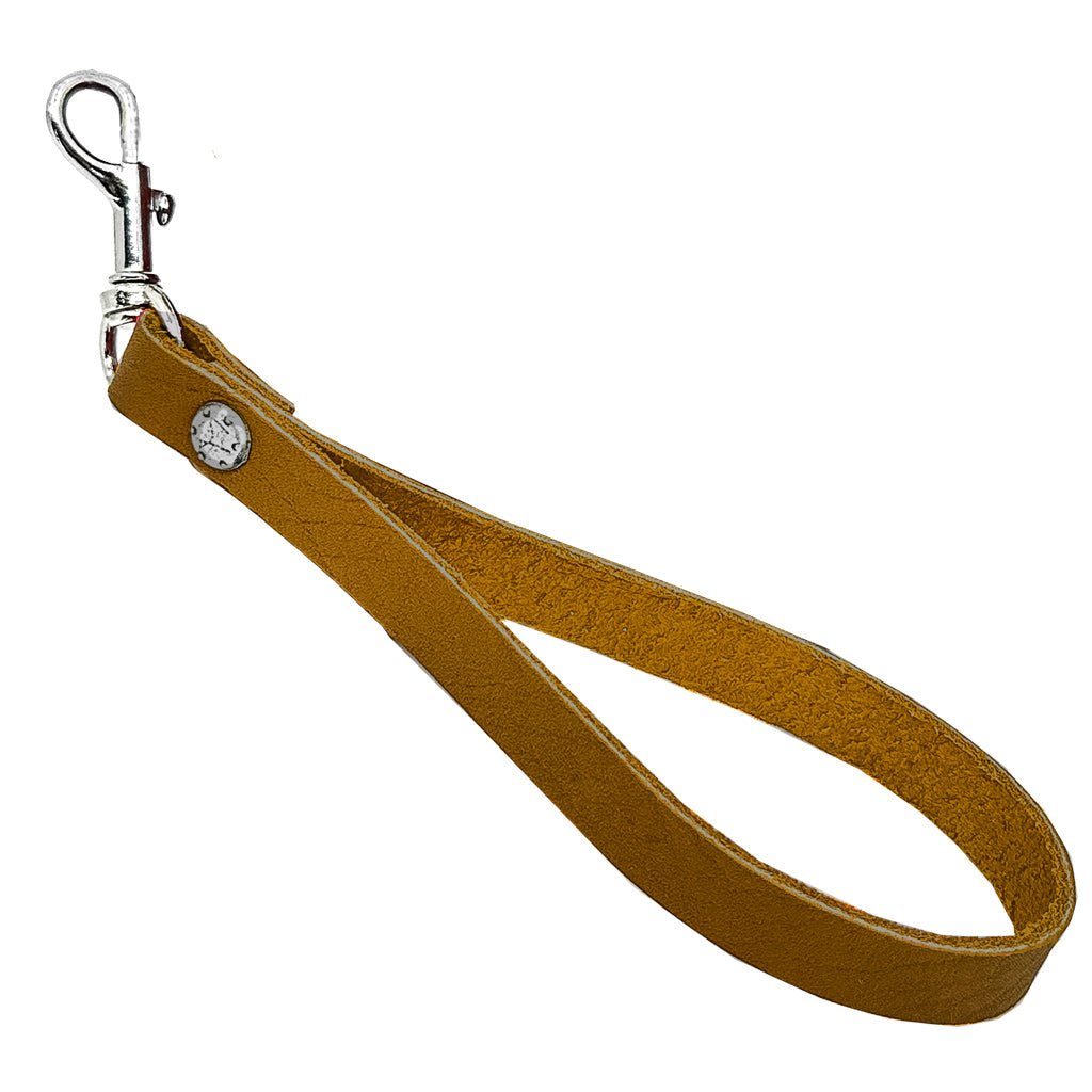 Oberon Design Leather Zip Wristlet Pouch, Wallet, OSaddle Strap