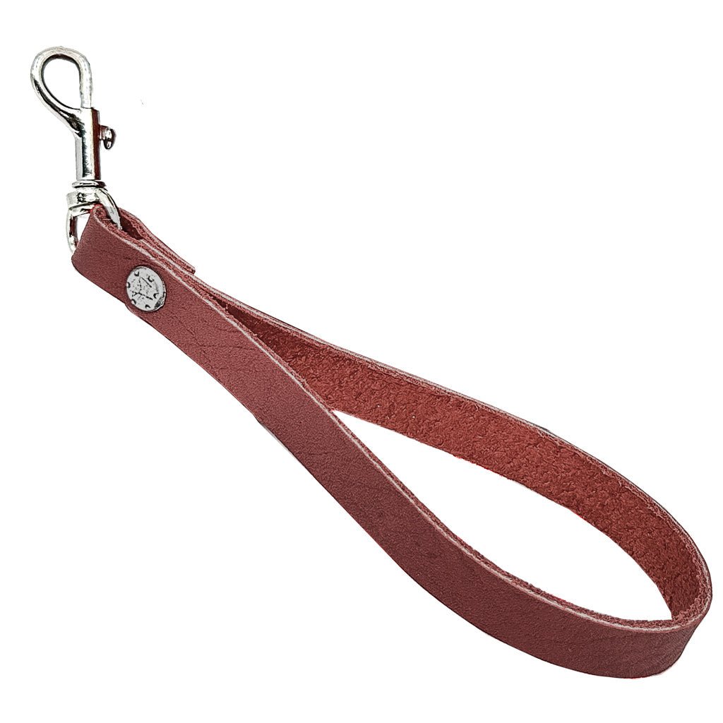 Oberon Design Leather Zip Wristlet Pouch, Wallet, Removable Strap