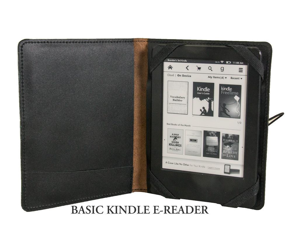 HAPPY EXTRA, Leather Cover for Kindle e-Readers, Cypress Cove, 2 Colors - Oberon Design