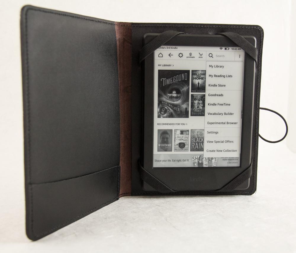 HAPPY EXTRA, Leather Cover for Kindle e-Readers, Cypress Cove, 2 Colors - Oberon Design