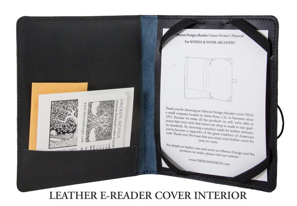 HAPPY EXTRA, Leather Cover for Kindle e-Readers, Roof of Heaven in Teal - Oberon Design