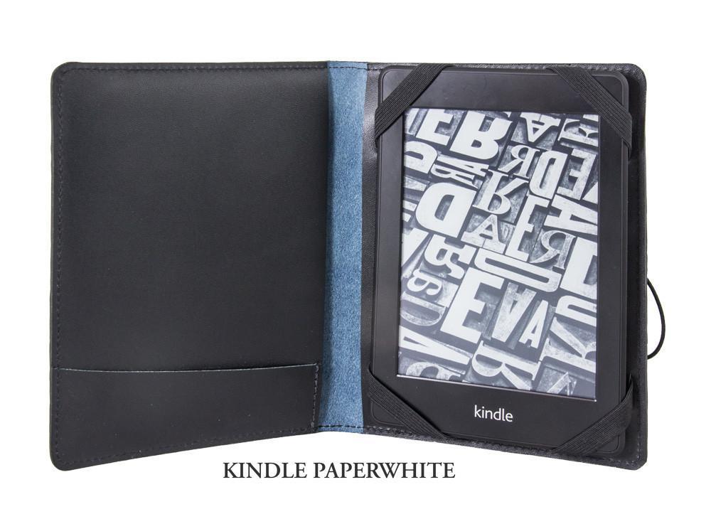 HAPPY EXTRA, Leather Cover for Kindle e-Readers, Roof of Heaven in Teal - Oberon Design