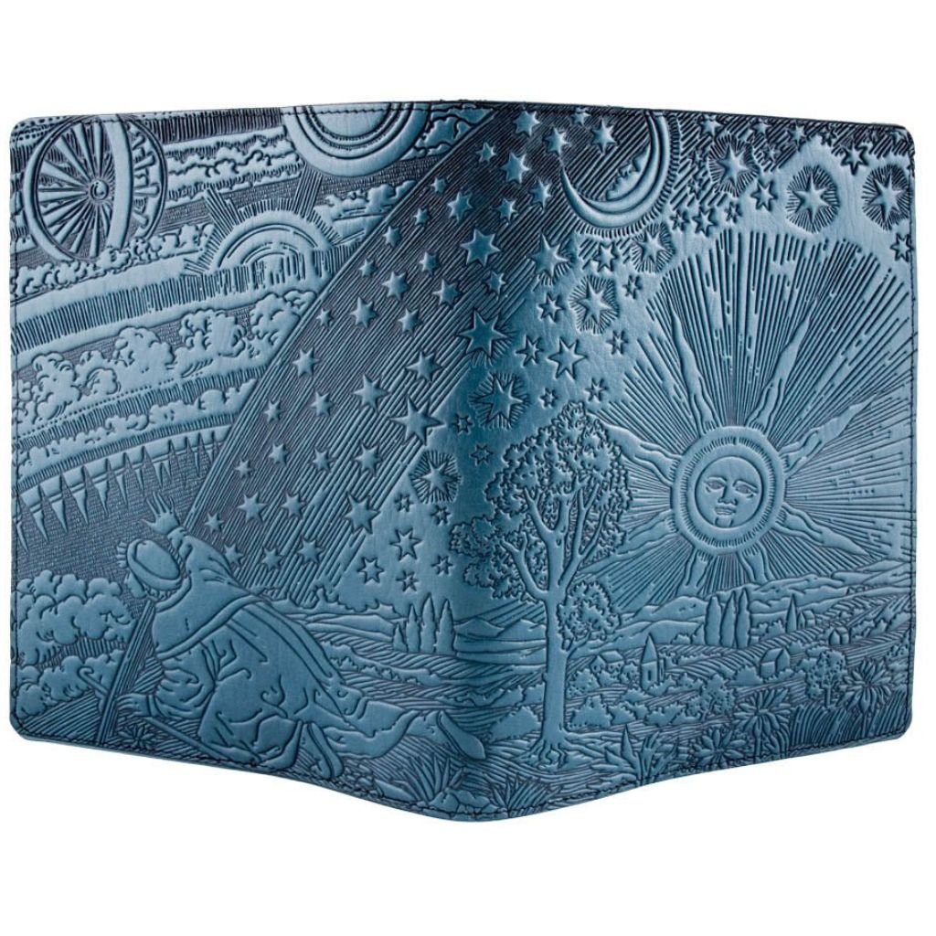 Roof of Heaven Composition Notebook Cover, Blue - Open