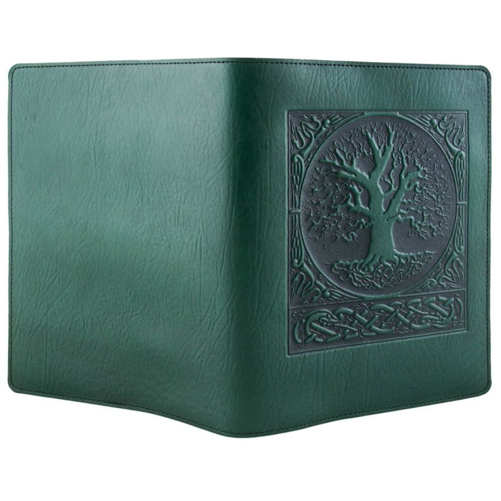 Oberon Design Leather Composition Notebook Cover, World Tree