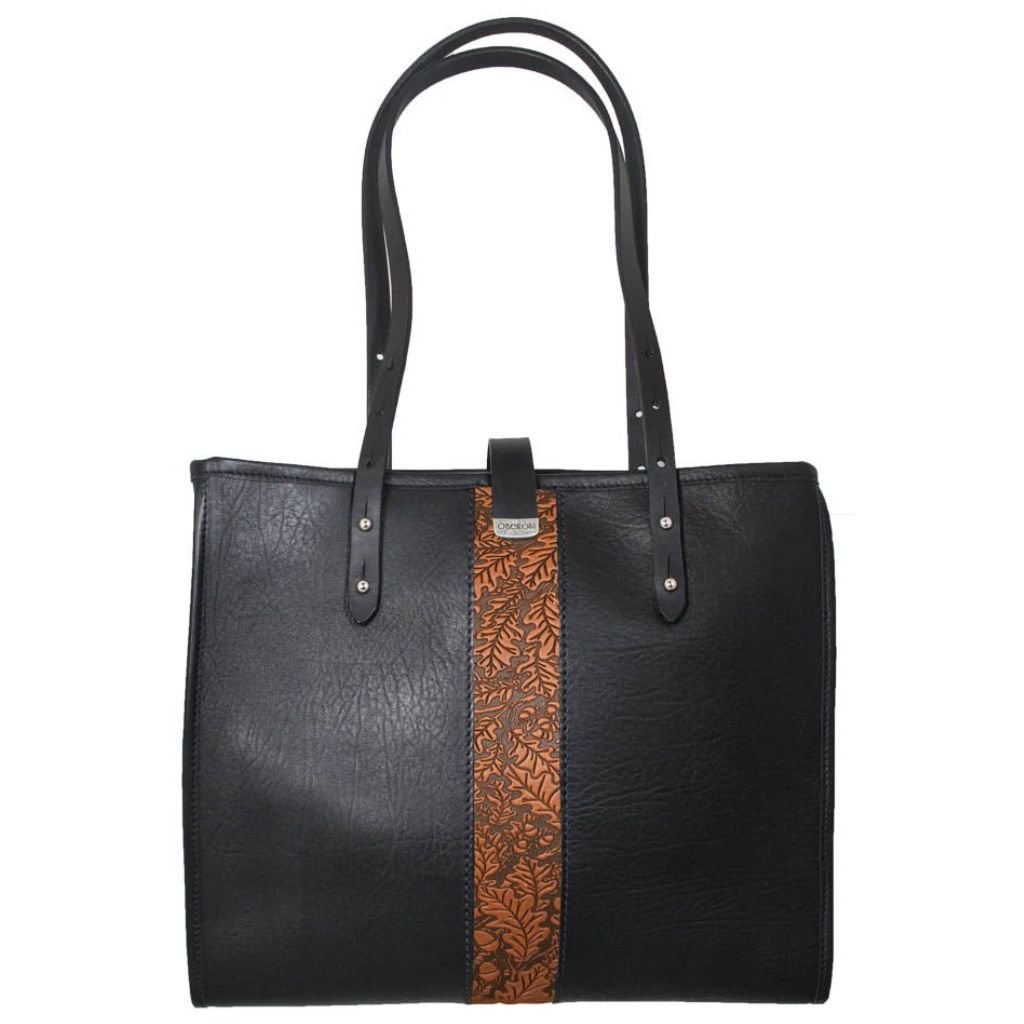 Leather Handbag, Sonoma Tote, Oak Leaf in Saddle, Back View