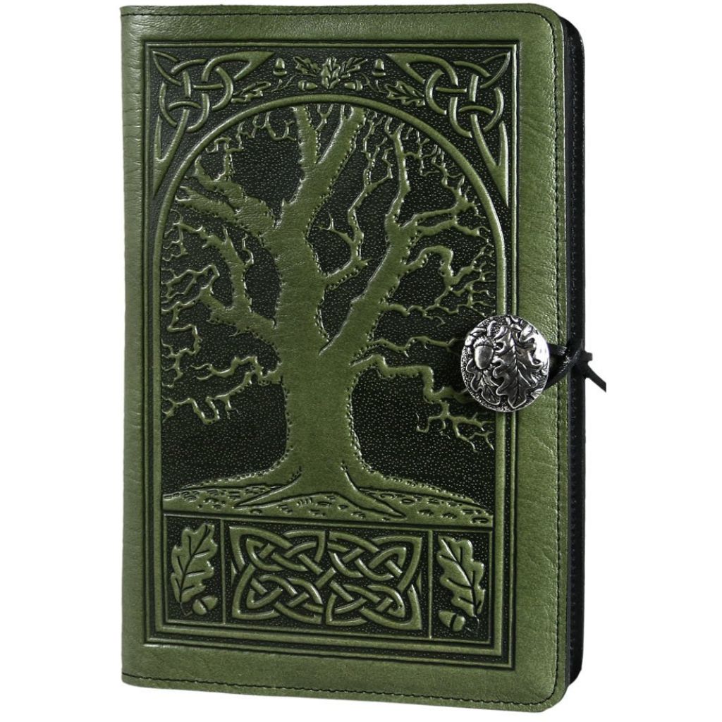 Leather Refillable Journal Notebook, Celtic Oak