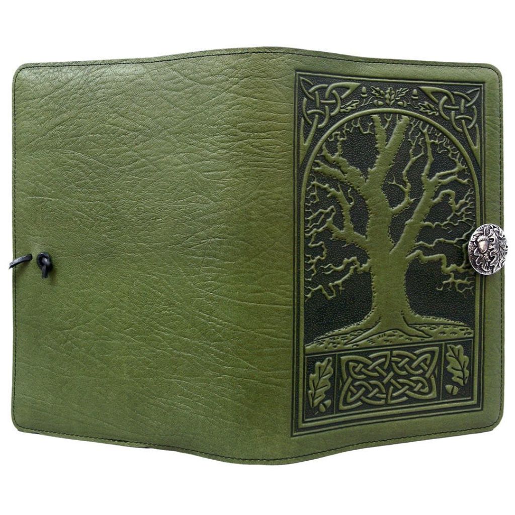 Leather Refillable Journal Notebook, Celtic Oak